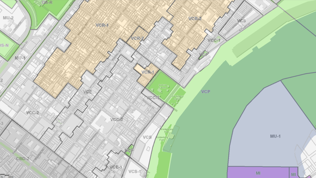 New Orleans GIS Property Map showing the zoning districts defined by the Comprehensive Zoning Ordinance (CZO)